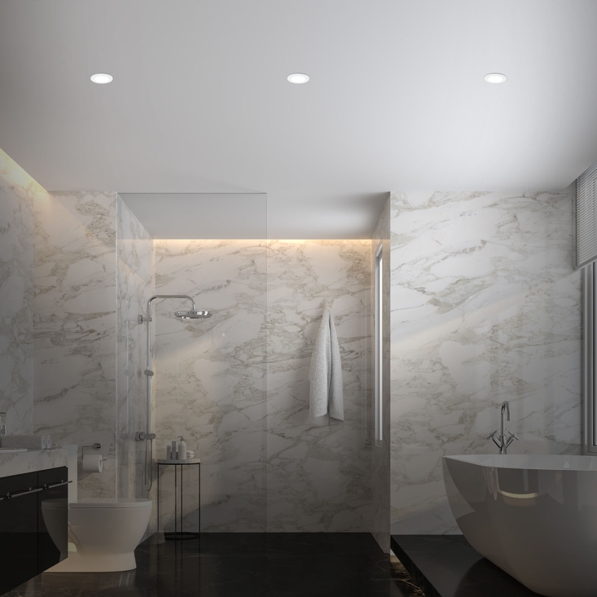 Briloner - SET 3x RGBW Lámpara empotrable de baño LED regulable LED/4,8W/230V 3000-6500K IP65 + control remoto
