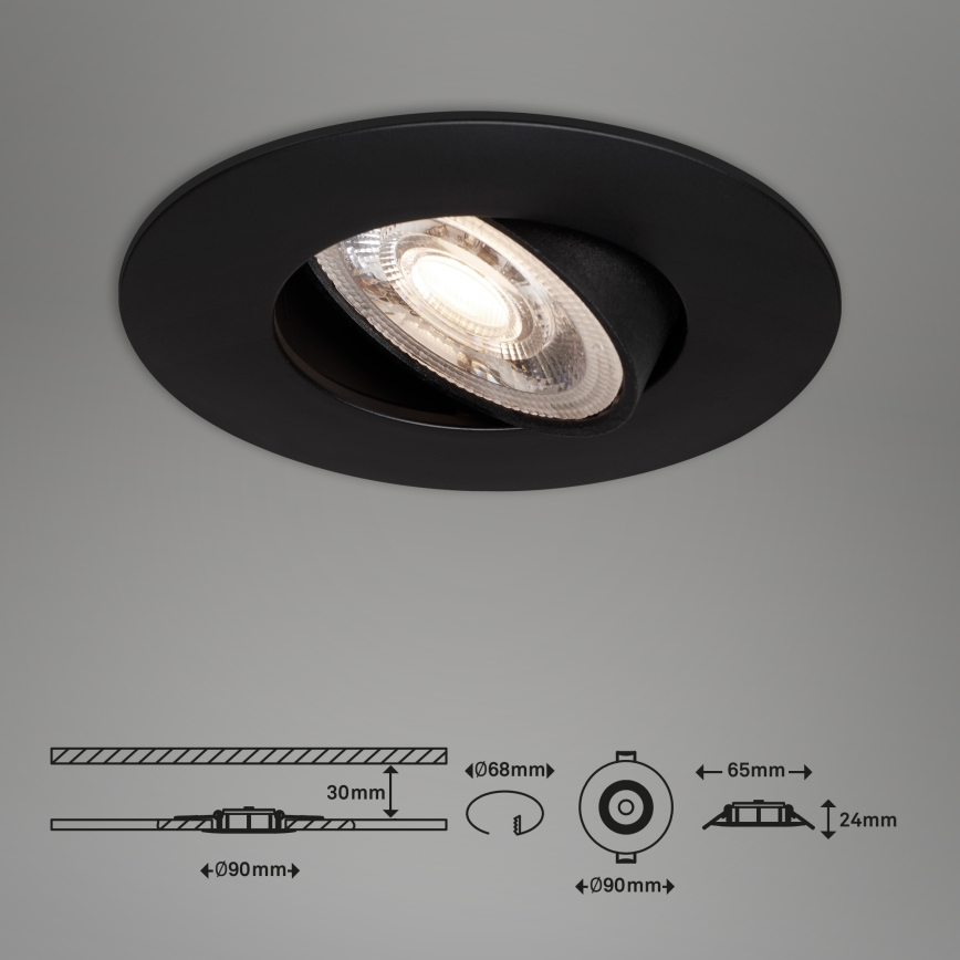 Briloner - SET 3x Lámpara de baño LED regulable LED/4,9W/230V IP23