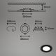 Briloner - SET 3x Lámpara empotrada LED para baños LED/3W/230V IP23
