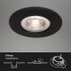 Briloner - SET 3x Lámpara empotrada LED para baños LED/4,9W/230V IP44 negro