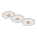 Briloner - SET 3x Lámpara empotrada LED para baños LED/6W/230V IP44 cromo