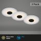 Briloner - SET 3x Lámpara empotrada LED para baños LED/6W/230V IP44 negro