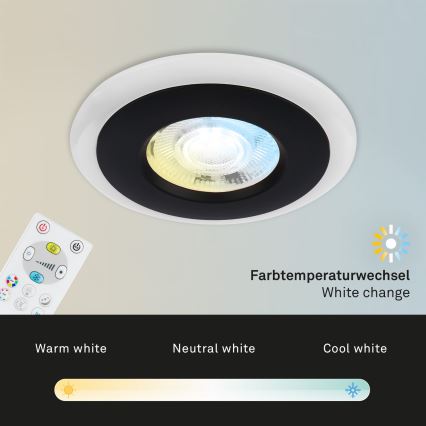 Briloner - SET 3x LED RGBW Lámpara empotrable regulable para el baño LED/5W/230V 3000-6500K IP44 + control remoto