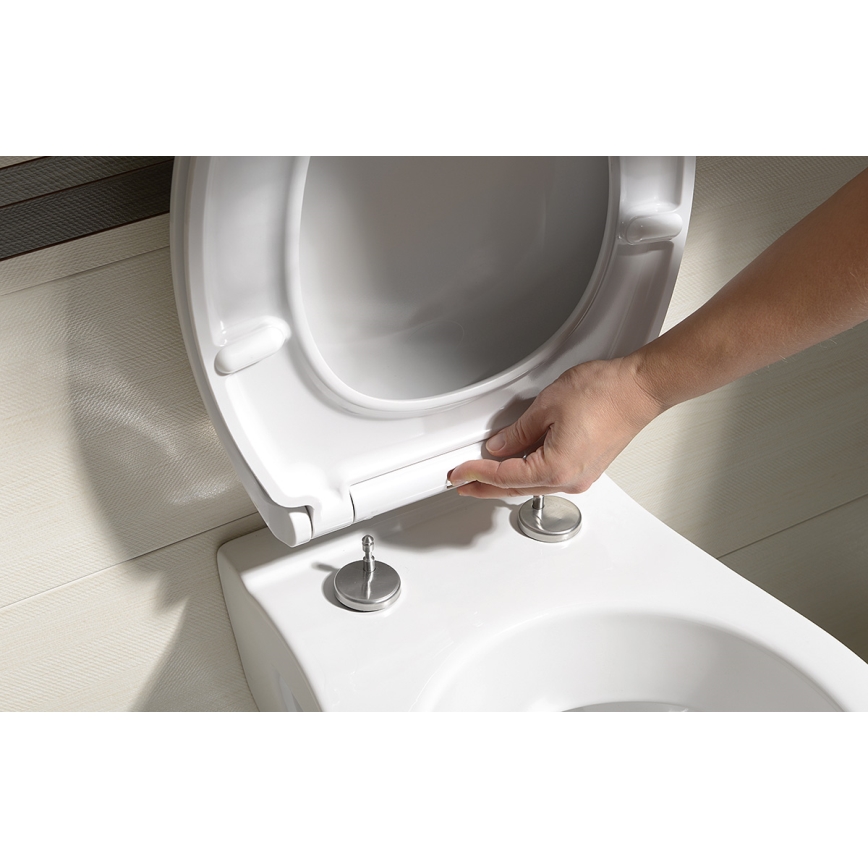 Bruckner - Asiento de inodoro SoftClose FULDA SLIM blanco