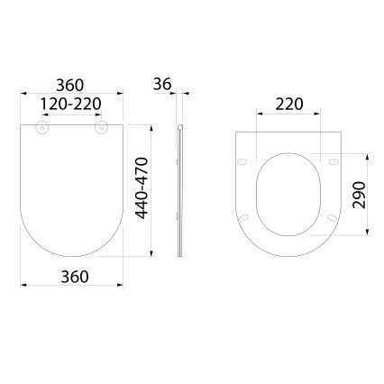 Bruckner - Asiento de inodoro SoftClose FULDA SLIM blanco