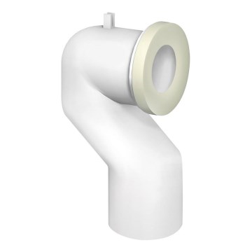 Bruckner - Conector de desagüe de inodoro 90° Offset 11 cm blanco