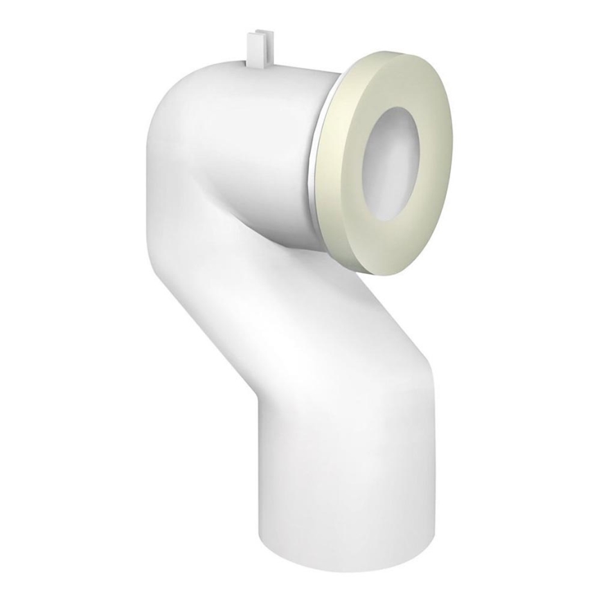 Bruckner - Conector de desagüe de inodoro 90° Offset 11 cm blanco
