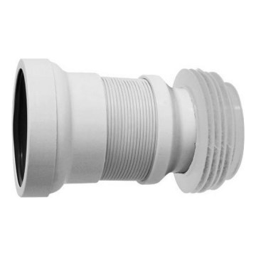 Bruckner - Conector flexible para desagüe de inodoro 21-33 cm blanco