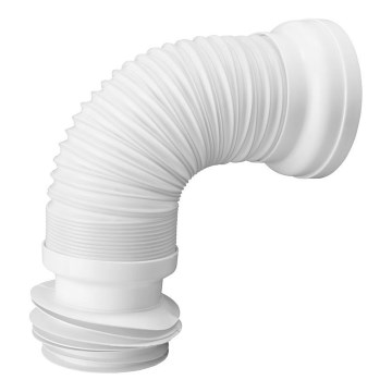 Bruckner - Conector flexible para desagüe de inodoro 27,5-55 cm blanco
