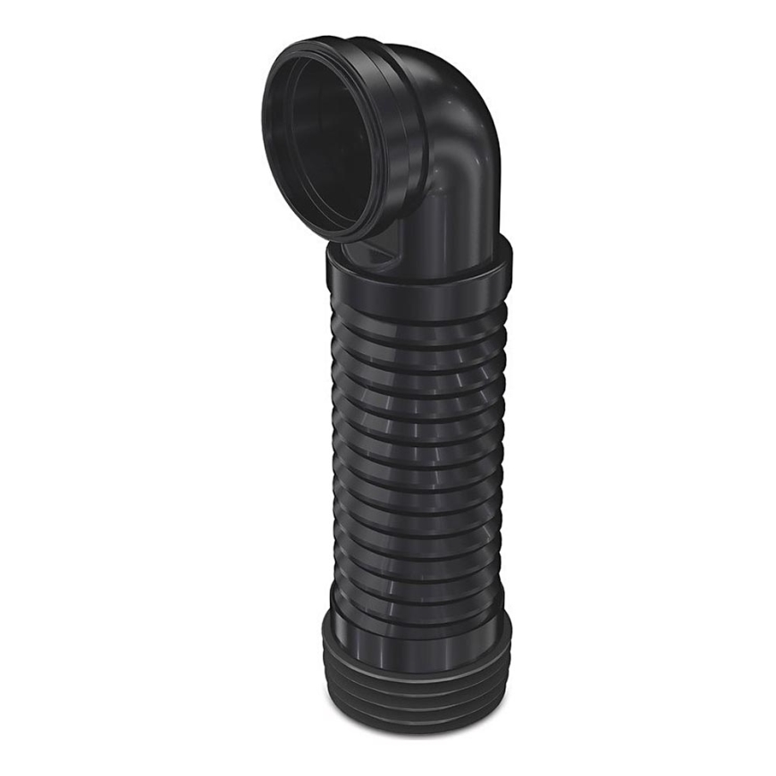 Bruckner - Conector flexible para inodoro suspendido 90° 20,5-37 cm negro