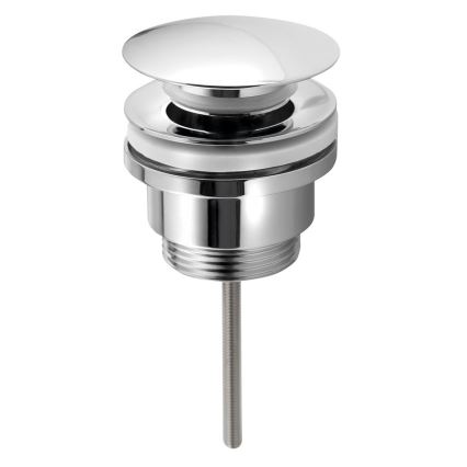 Bruckner - Desagüe para lavabo sin rebosadero CLICK-CLACK diá. 6,4 cm cromo brillante