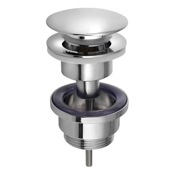 Bruckner - Desagüe para lavabo sin rebosadero CLICK-CLACK diá. 6,4 cm cromo brillante