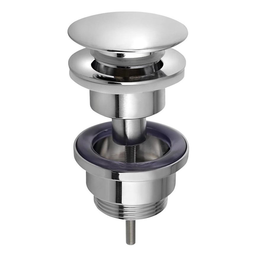 Bruckner - Desagüe para lavabo sin rebosadero CLICK-CLACK diá. 6,4 cm cromo brillante