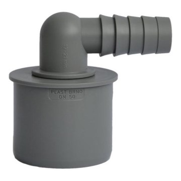 Bruckner - Extremo de conexión para manguera en esquina DN50 19-21 mm gris