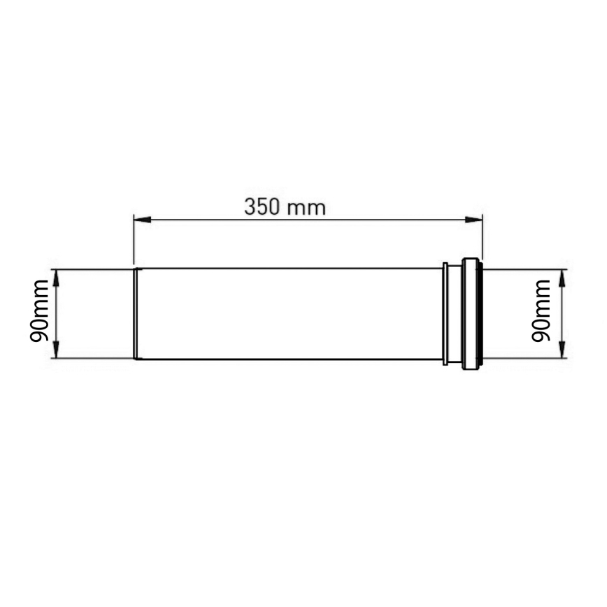 Bruckner - Pieza de extensión para inodoro suspendido 35 cm negro