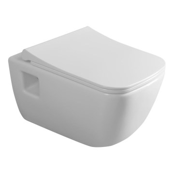Bruckner - Sifón con tuerca de unión y codo angular Rimless WALTER cerámica/blanco