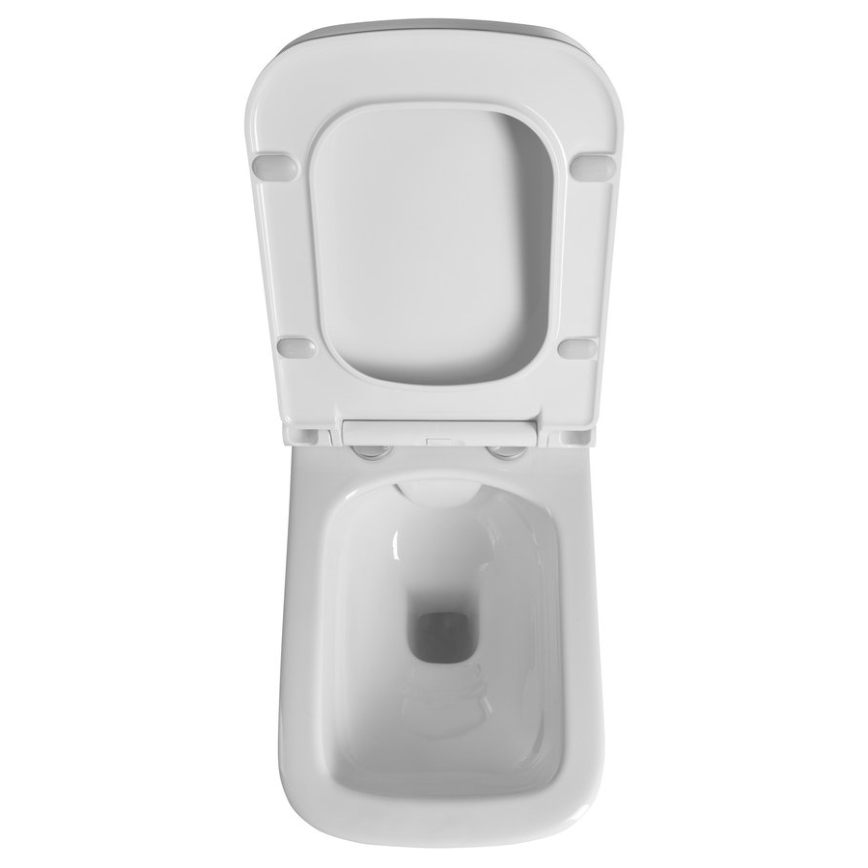 Bruckner - Sifón con tuerca de unión y codo angular Rimless WALTER cerámica/blanco