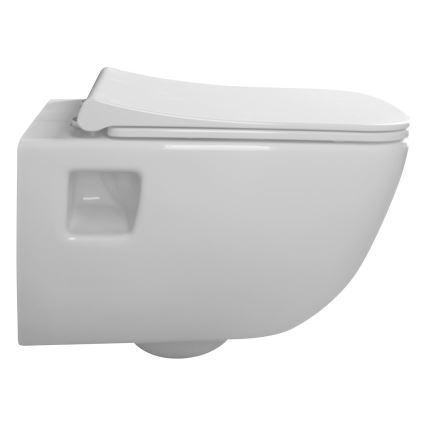 Bruckner - Sifón con tuerca de unión y codo angular Rimless WALTER cerámica/blanco