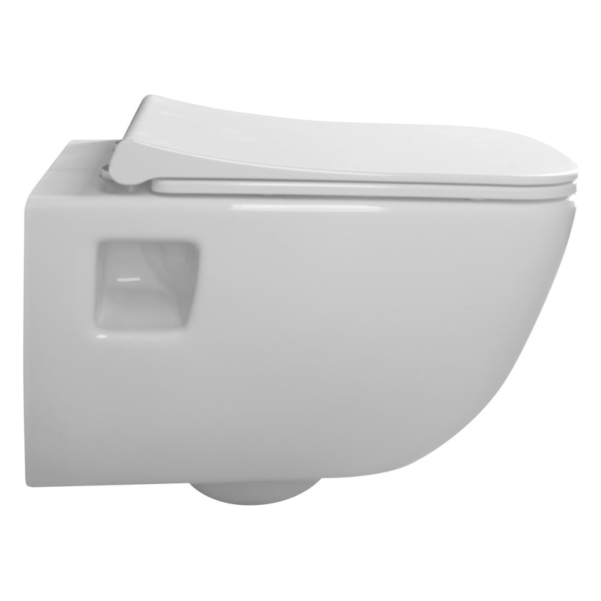 Bruckner - Sifón con tuerca de unión y codo angular Rimless WALTER cerámica/blanco