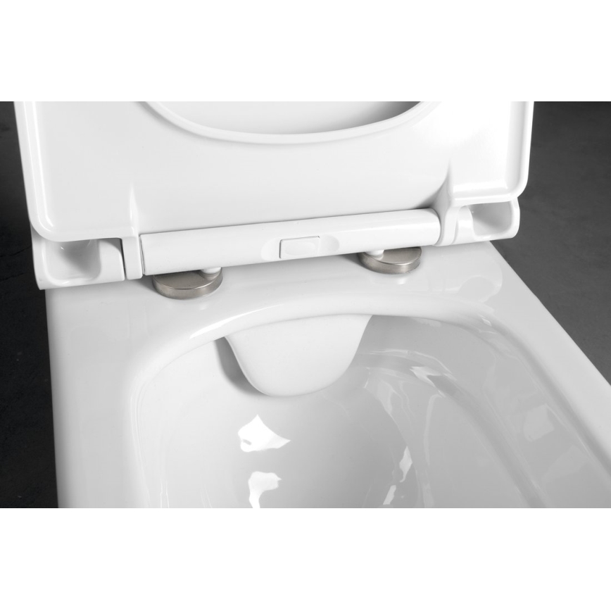 Bruckner - Sifón con tuerca de unión y codo angular Rimless WALTER cerámica/blanco