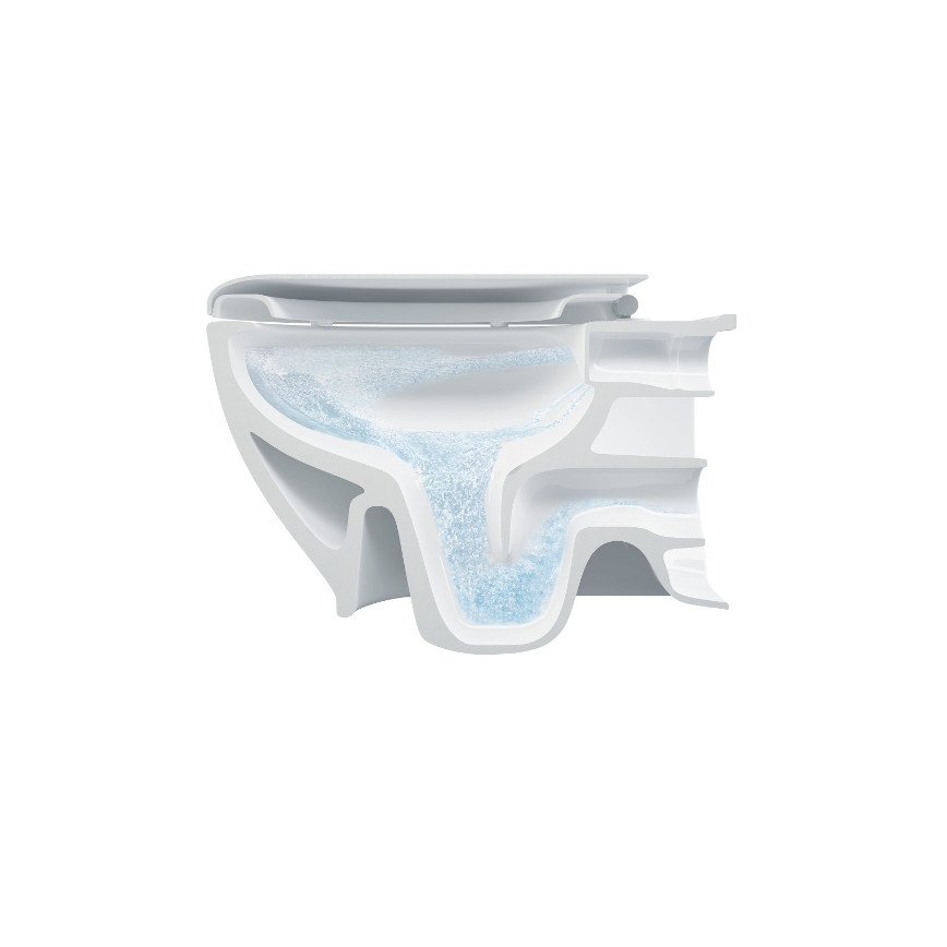 Bruckner - Sifón con tuerca de unión y codo angular Rimless WALTER cerámica/blanco