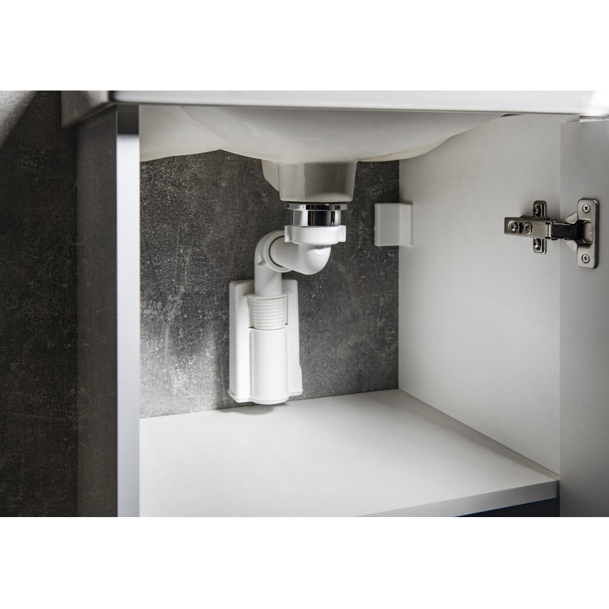 Bruckner - Sifón de lavabo para muebles MURALES blanco