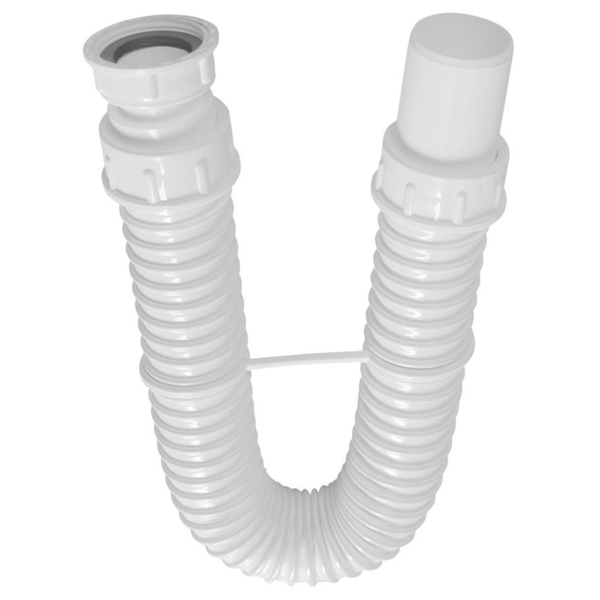 Bruckner - Sifón flexible para fregadero DN40 blanco