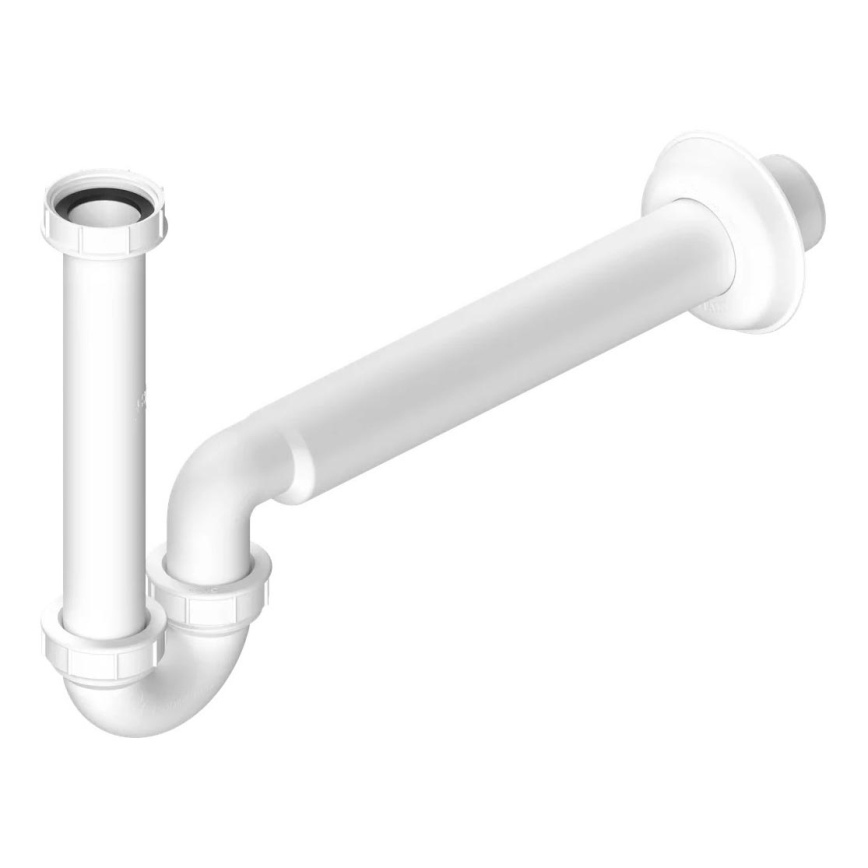 Bruckner - Sifón para lavabo/bidé bajo DN40 blanco