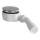 Bruckner - Sifón para plato de ducha bajo DN40/50 blanco/acero inoxidable pulido