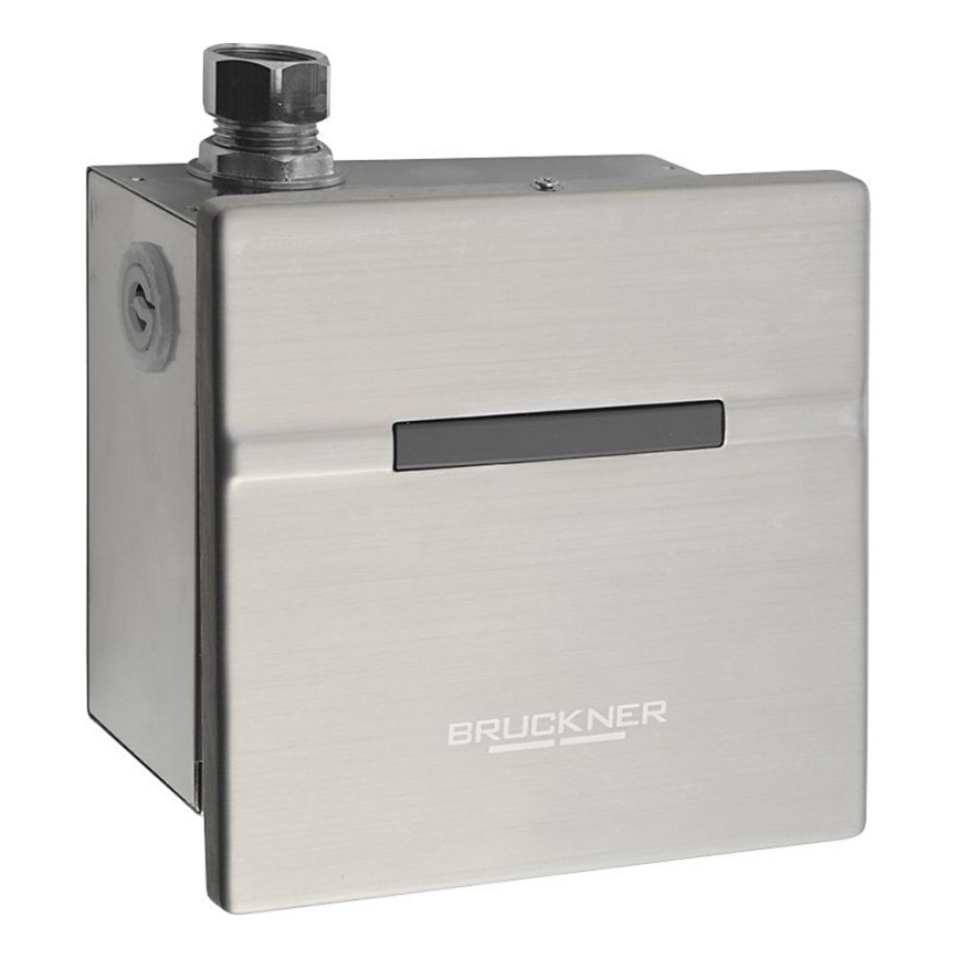 Bruckner - Válvula de descarga automática con sensor para urinarios 6V DC/4xAA acero inoxidable