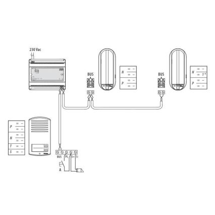 Bticino 366821 - Timbre para 2 apartamentos + panel de entrada LINEA 2000 IP54