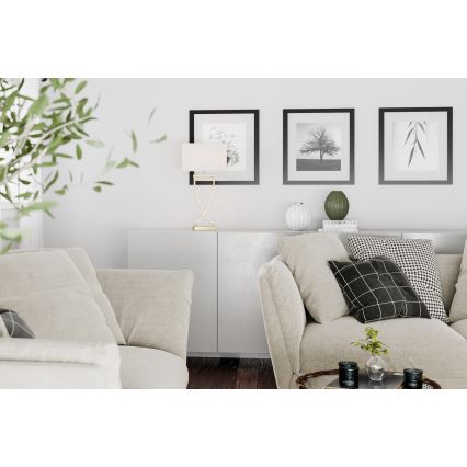 ByRydens - Lámpara de mesa OMEGA 1xE27/5W/230V blanco/dorado