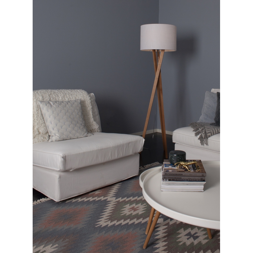 ByRydens - Lámpara de pie VEGA 1xE27/5W/230V beige/blanco