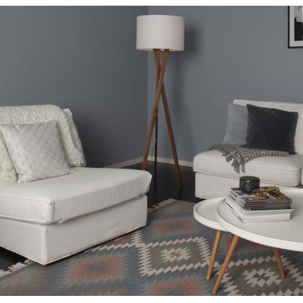 ByRydens - Lámpara de pie VEGA 1xE27/5W/230V marrón/blanco