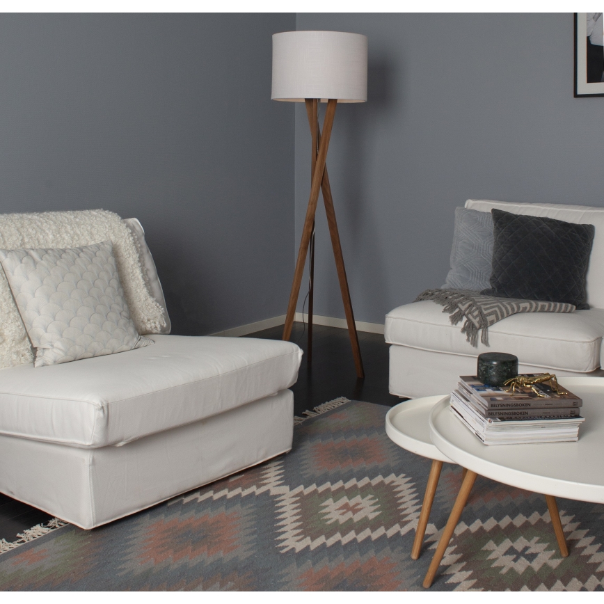 ByRydens - Lámpara de pie VEGA 1xE27/5W/230V marrón/blanco
