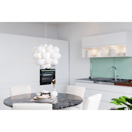ByRydens - Lámpara colgante GROSS 8xG9/4W/230V blanco diá. 50 cm