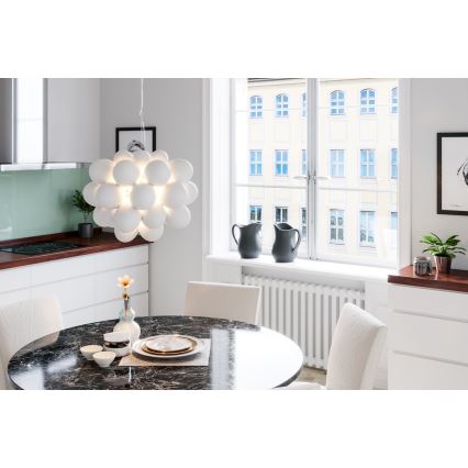 ByRydens - Lámpara colgante GROSS 8xG9/4W/230V blanco diá. 50 cm