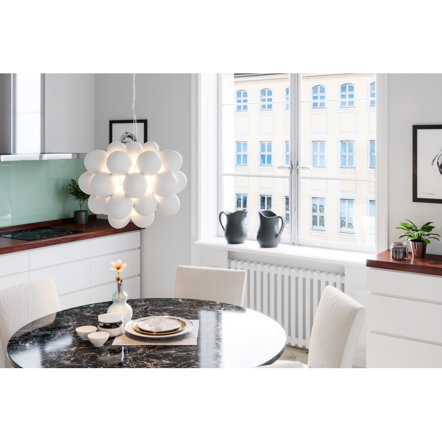 ByRydens - Lámpara colgante GROSS 8xG9/4W/230V blanco diá. 50 cm