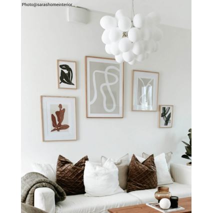 ByRydens - Lámpara colgante GROSS 8xG9/4W/230V blanco diá. 50 cm