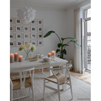 ByRydens - Lámpara colgante GROSS 8xG9/4W/230V blanco diá. 50 cm