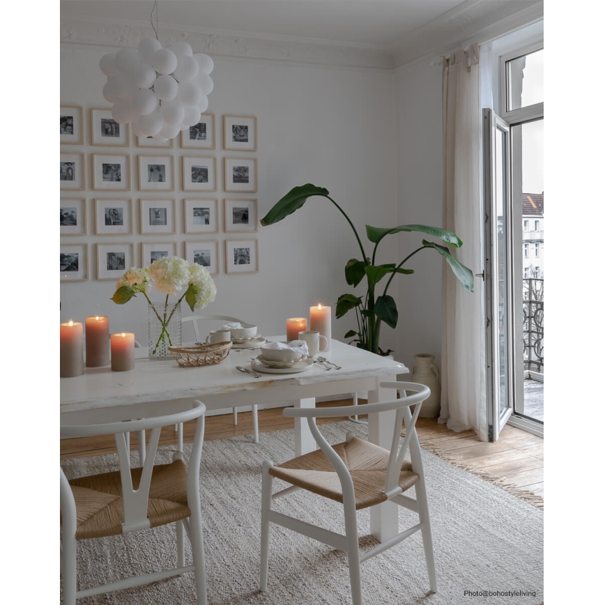 ByRydens - Lámpara colgante GROSS 8xG9/4W/230V blanco diá. 50 cm