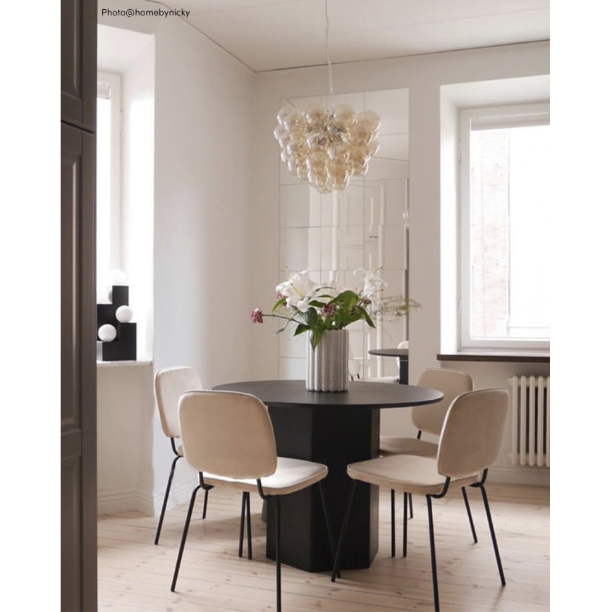 ByRydens - Lámpara colgante GROSS 8xG9/4W/230V ahumado/marrón diá. 50 cm