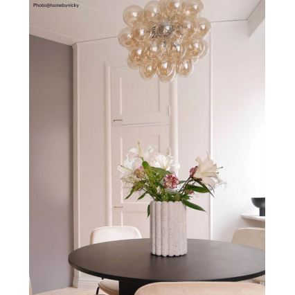 ByRydens - Lámpara colgante GROSS 8xG9/4W/230V ahumado/marrón diá. 50 cm