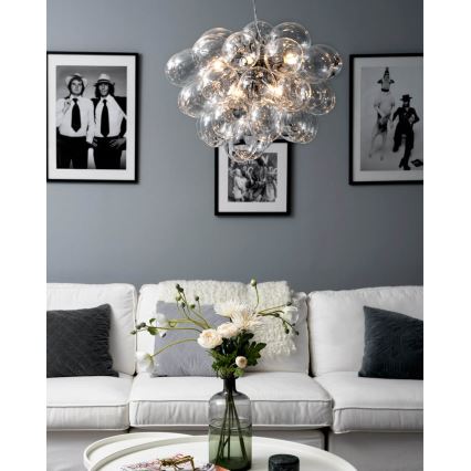 ByRydens - Lámpara colgante GROSS 8xG9/4W/230V transparente diá. 50 cm