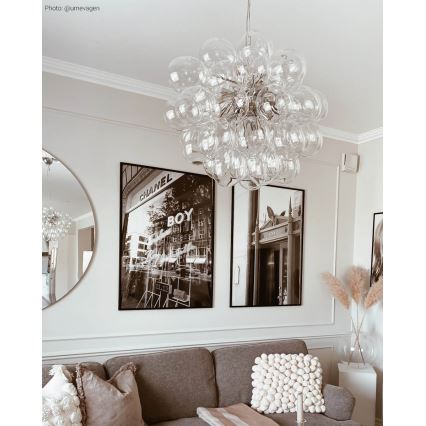 ByRydens - Lámpara colgante GROSS 8xG9/4W/230V transparente diá. 50 cm