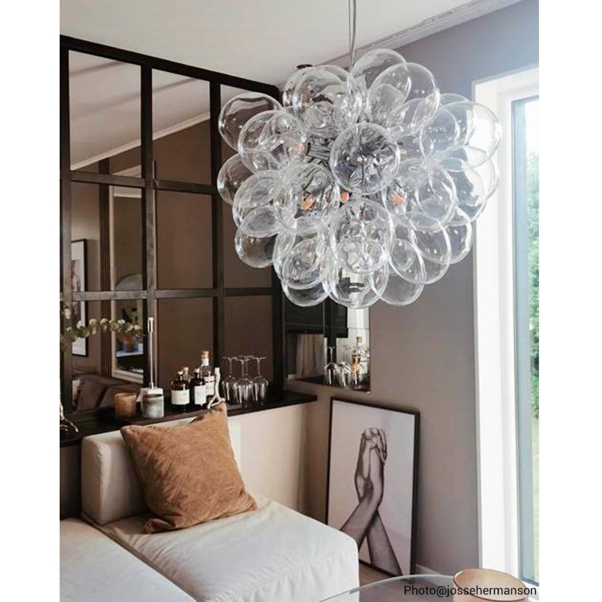 ByRydens - Lámpara colgante GROSS 8xG9/4W/230V transparente diá. 50 cm