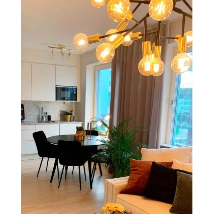 ByRydens - Lámpara colgante HEROES 24xE27/5W/230V negro diá. 80 cm