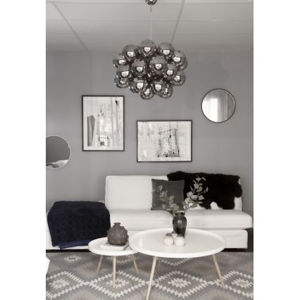 ByRydens - Lámpara colgante GROSS GRANDE 8xG9/4W/230V ahumado/negro diá. 62 cm