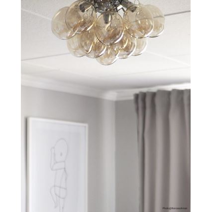 ByRydens - Plafón GRANDE 3xG9/4W/230V ahumado/marrón diá. 30 cm