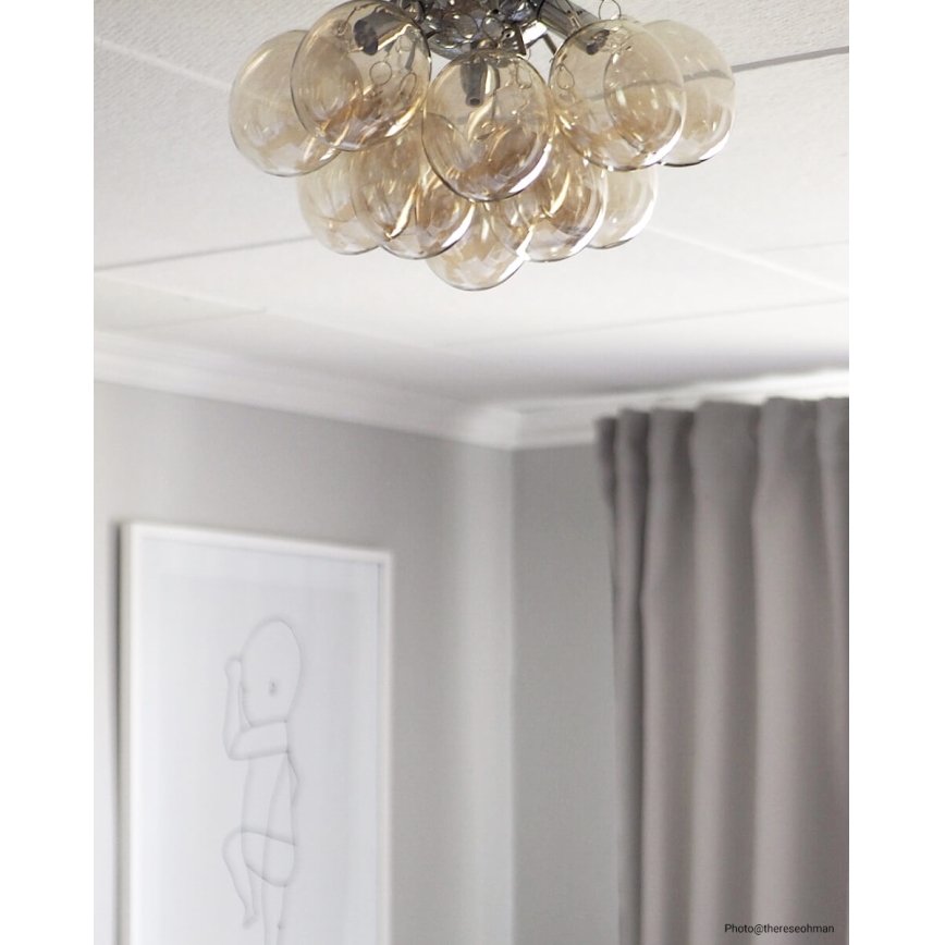 ByRydens - Plafón GRANDE 3xG9/4W/230V ahumado/marrón diá. 30 cm